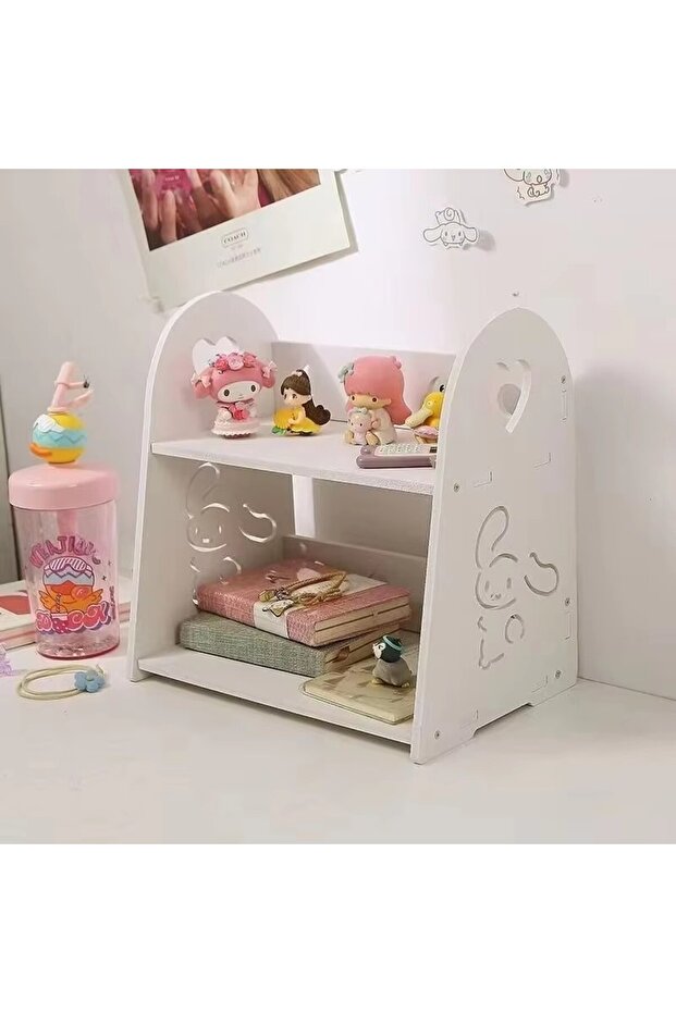 B Kawaii HelloKitty cartoon peripheral home desktop storage rack, shelf, tidy desktop storage, essen