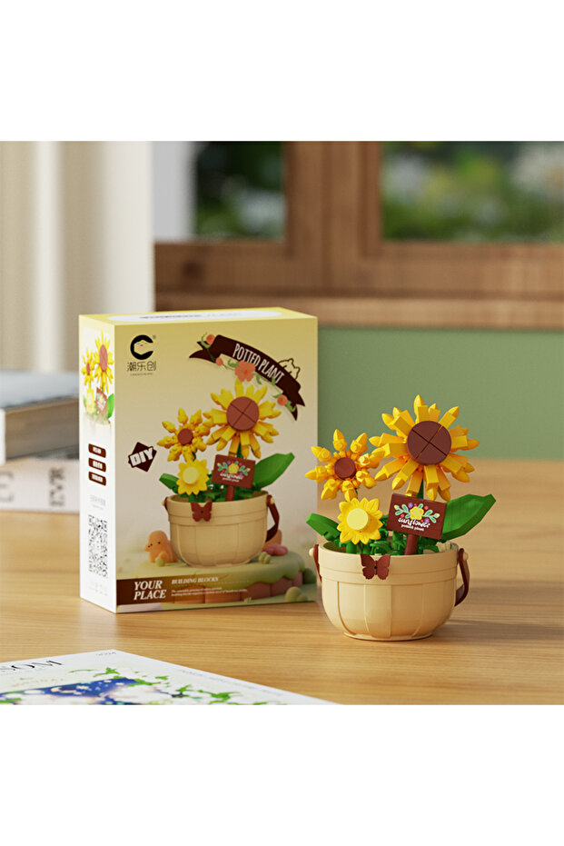 BOX 7478 DIY Micro Building Blocks MINI Colorful Creative Floral Basket Building Fun Educational Puz