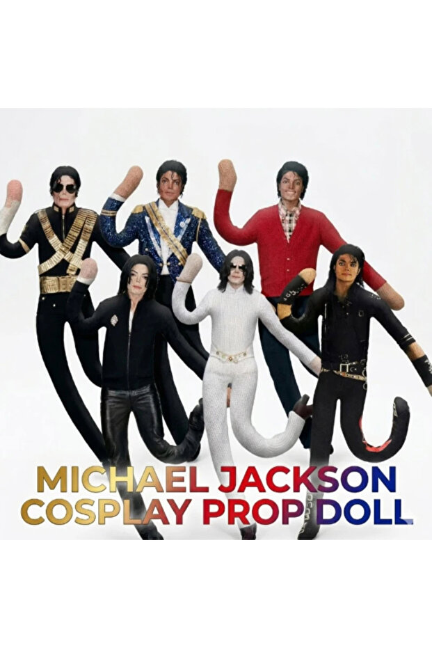 ABCDEF 6PCS Michael Jackson Bendable Plush Doll Built-in Iron Wire Frame Poseable Abstract Rat Jerky