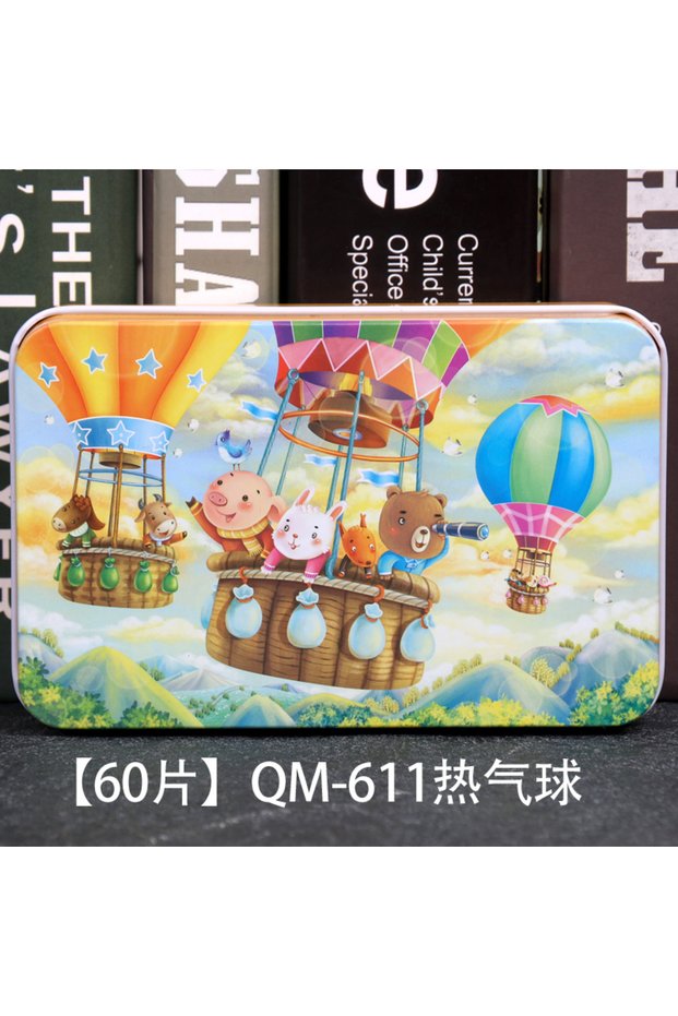 QM-611 New 60 Pieces Wooden Puzzles Kids Cartoon Animal Wood Jigsaw Early Educational Learning Toys