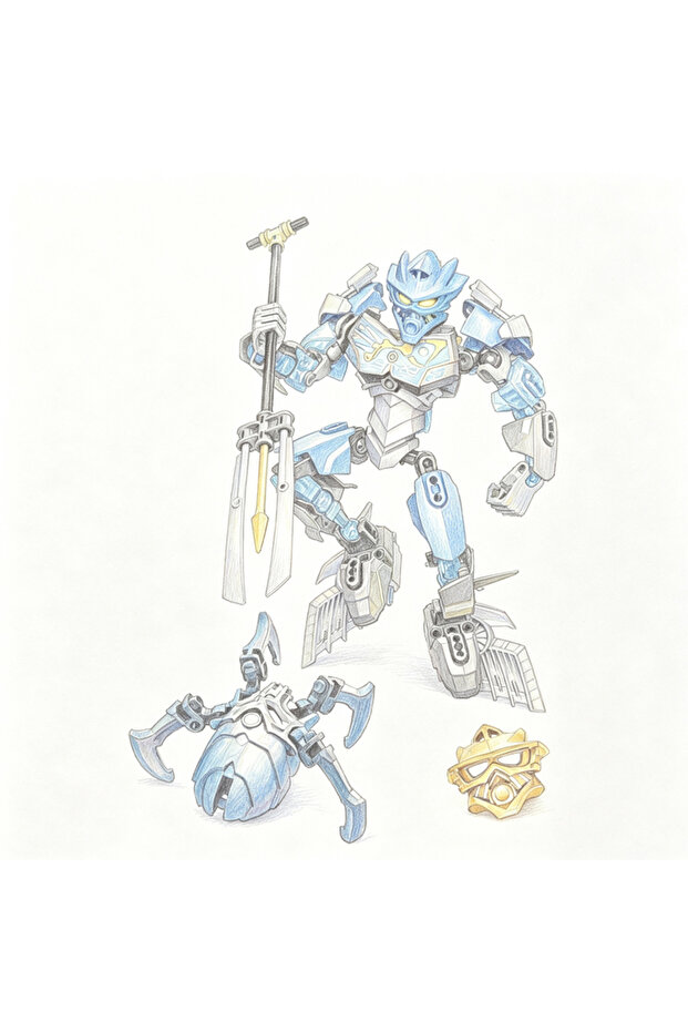 No Box Gali Bionicle Series Skull Warrior Mask Maker Building Blocks Anime Action Figures Soldier Wa
