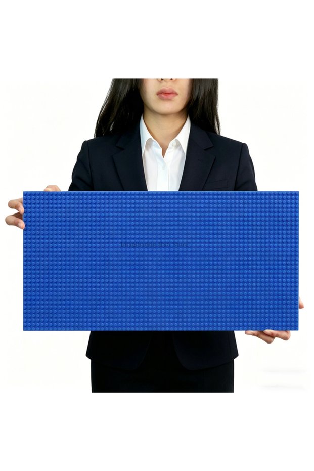 Dark blue 32*64 Dots Classic Building Blocks Base Plate,Kids DIY Assembly Blocks Wall Baseplate,Educ