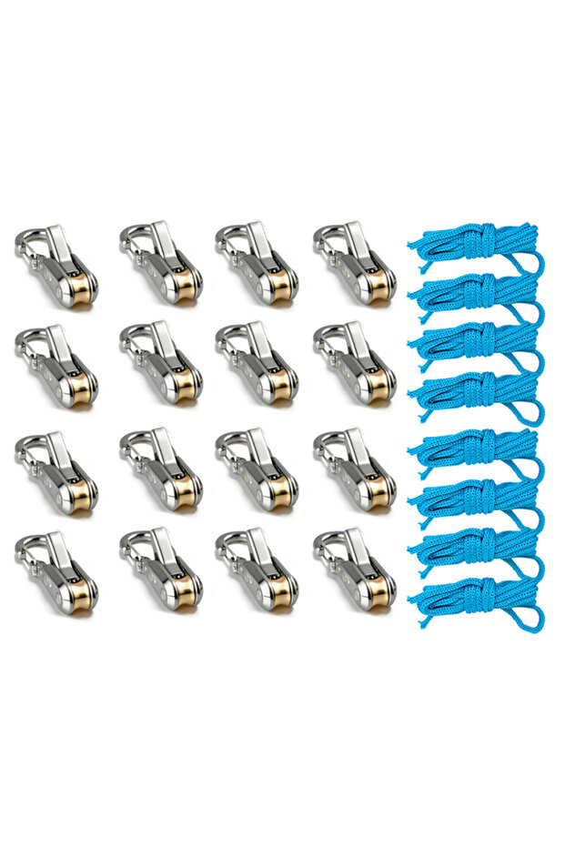 8 Ropes 16 Hooks Rope Tying Tool And Tensioner with Roller Tensioner, Heavy-Duty Retractable Buckle