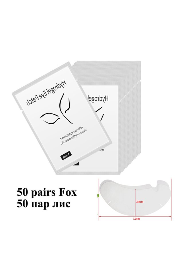 50pairs Fox 50pairs Eyelash Extension Paper Patches Lint free Under Eye Pads Grafted Eye Stickers Hy