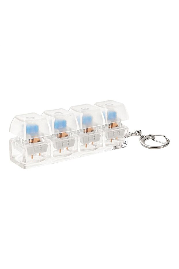 Transparent Keyboard Fidget Stress Reduction Fingertip Button Quiet Key Clicker Fidget Toy Keychain