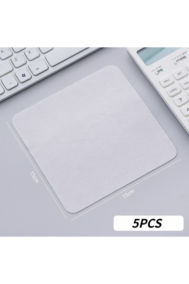 5pcs gray 5pcs Suede Microfiber Cleaning Cloths Anti-Fog Lint-Free Screen Wipes for Eyeglasses Phone