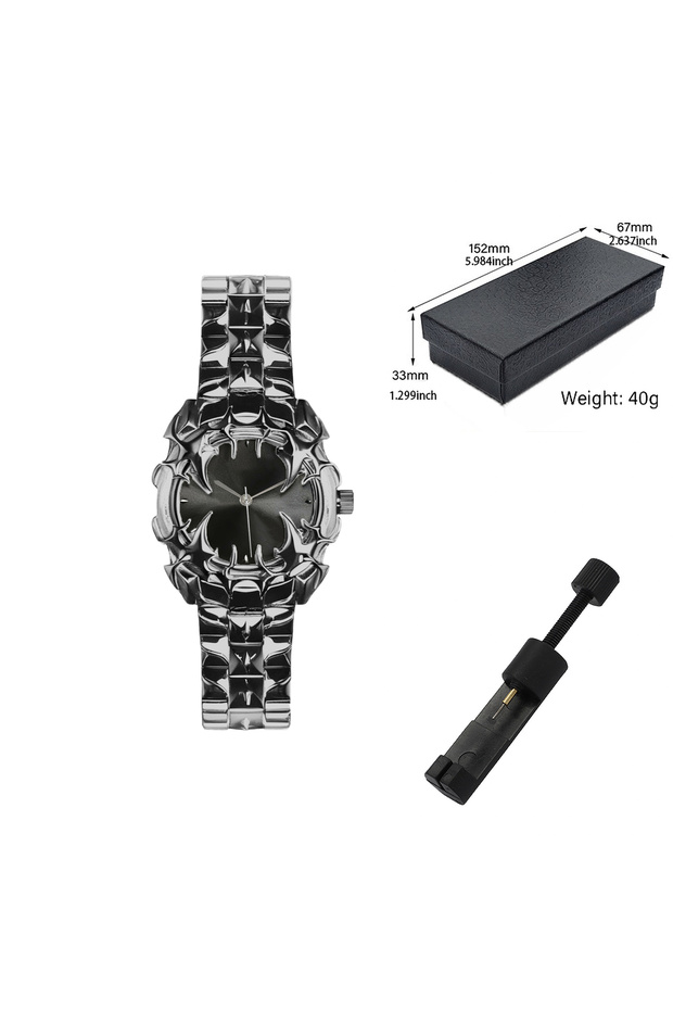 Blackr-black dial New Fashion Claw-Shaped Men's Quartz Watch with Removable Interchangeable Dials Ni