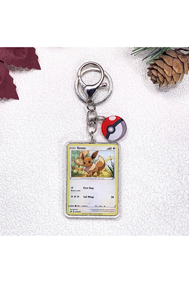 5 cm 22 Pokémon Pikachu Bulbasaur Eevee Squirtle Cute Keychain Accessories Acrylic Charms Pendant Fo