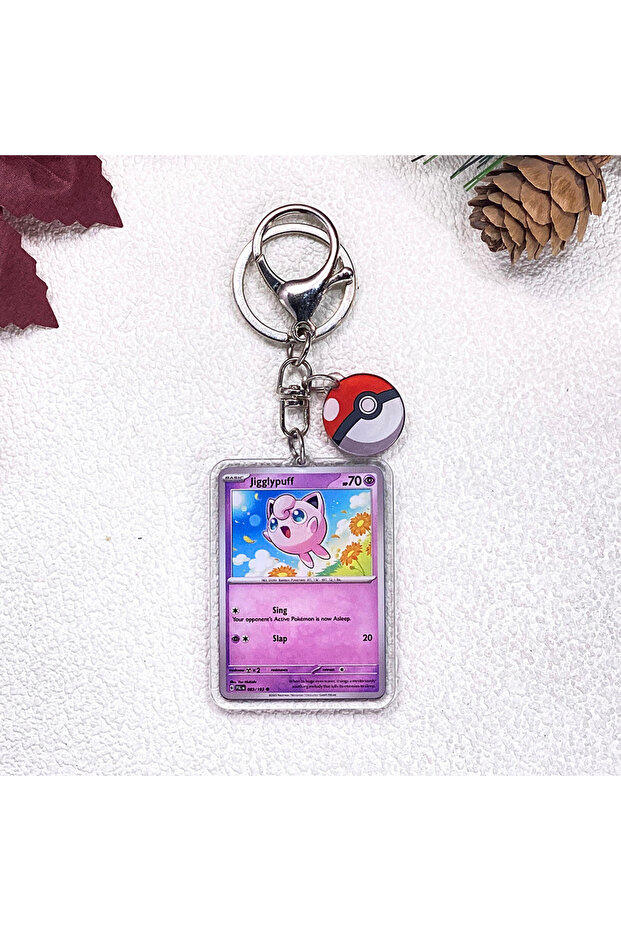 5 cm 3 Pokémon Pikachu Bulbasaur Eevee Squirtle Cute Keychain Accessories Acrylic Charms Pendant For