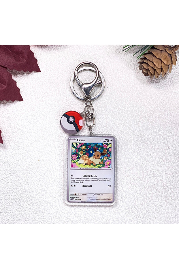 5 cm 2 Pokémon Pikachu Bulbasaur Eevee Squirtle Cute Keychain Accessories Acrylic Charms Pendant For