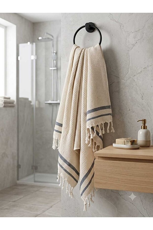 Bath Towel - Waffle Bath Towel - 80X160 cm Bath Towel - Cotton Bath Towel
