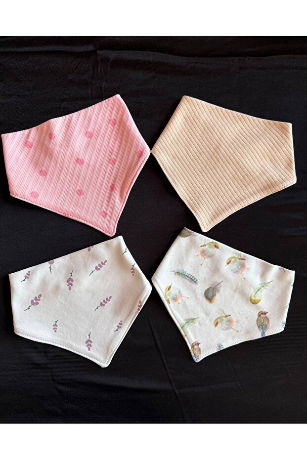 Baby Drool Bib with Double Snaps, Interlock Combed Cotton and Soft Patterned Baby Bib