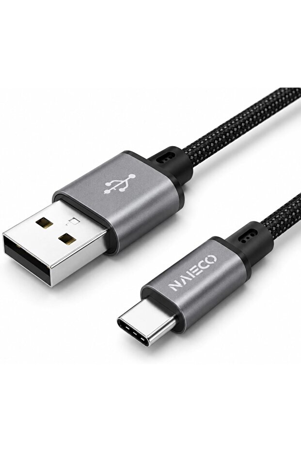 USB to Type-C Cable 1M, 27W Fast Charging Nylon Braided Cable, 480Mbps High Speed Data Transfer & Sync, Durable Charging Cord with Safety Protection
