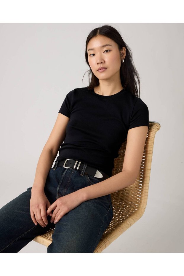 Essential Baby Women's Black Crew Neck T-Shirt 0085R-0001