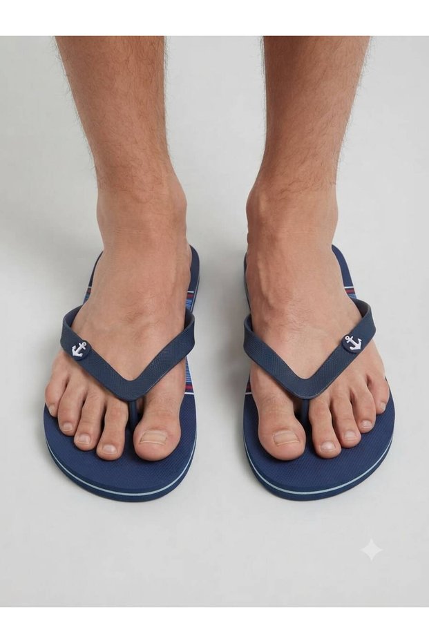 Men's Basic Comfortable Basic Black Flip Flops Beach Slippers Flipflops