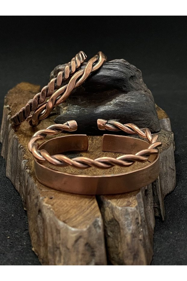 4 Pieces Pure Copper Bracelet 100% Copper Bracelet Handmade Copper Bracelet