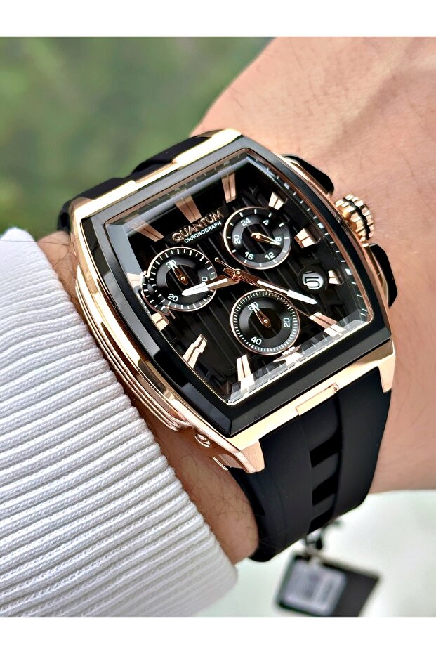 Functional 5 Atm 24 Months Warranty Steel Case Silicone Band Men's Wristwatch 1279Rms