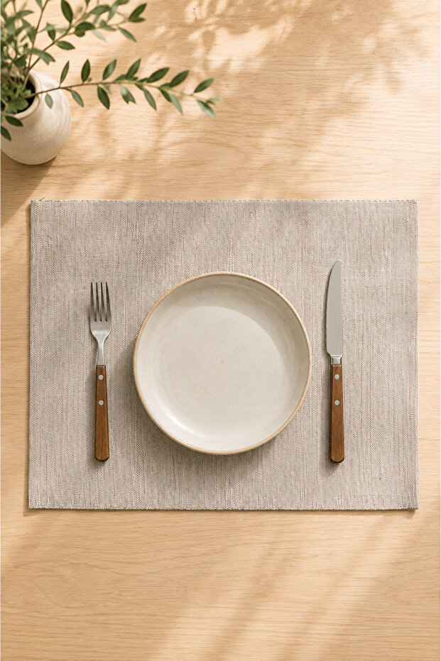 Almo Cotton 2-Piece American Service Set Gray 33X42 cm