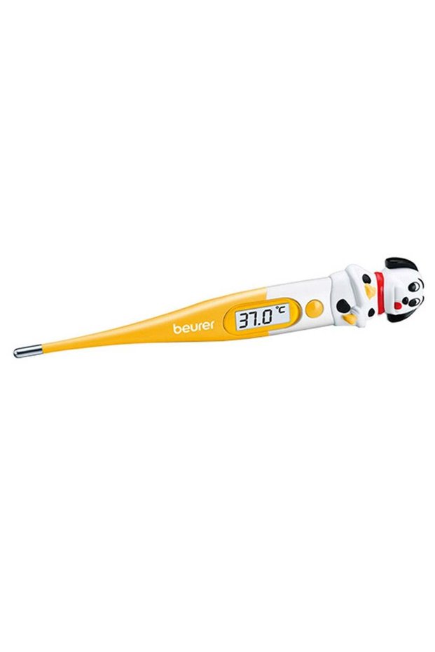BY11 - Dog Instant Thermometer With Cute Character, Extra Flexible Tip, Results In 10 Seconds, Fever Alarm, Recalls Last Reading, Certified Medical Device