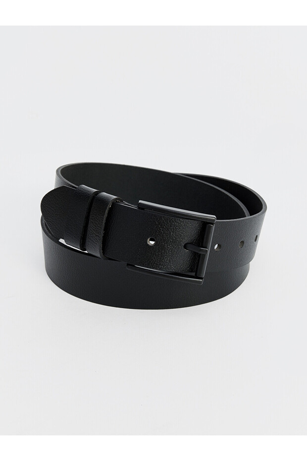 حزام رجالي أسود عادي من LCW ACCESSORIES مع فرق من NEVAVM
