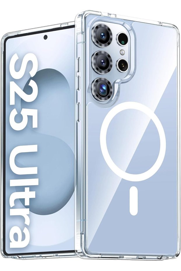 Samsung Galaxy S25 Ultra Case, Magnetic Transparent Clear Cover, MagSafe Compatible, Shockproof Slim Protective Phone Cover for Samsung Galaxy S25 Ultra 5G