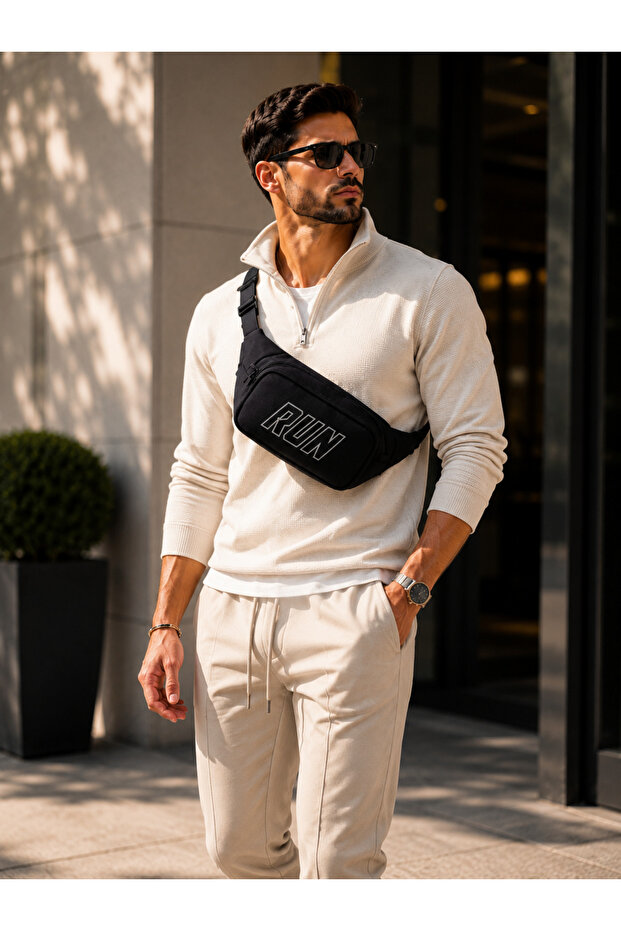 Run Men's Chest Bag Crossbody Sports Shoulder Bag, Daily Use