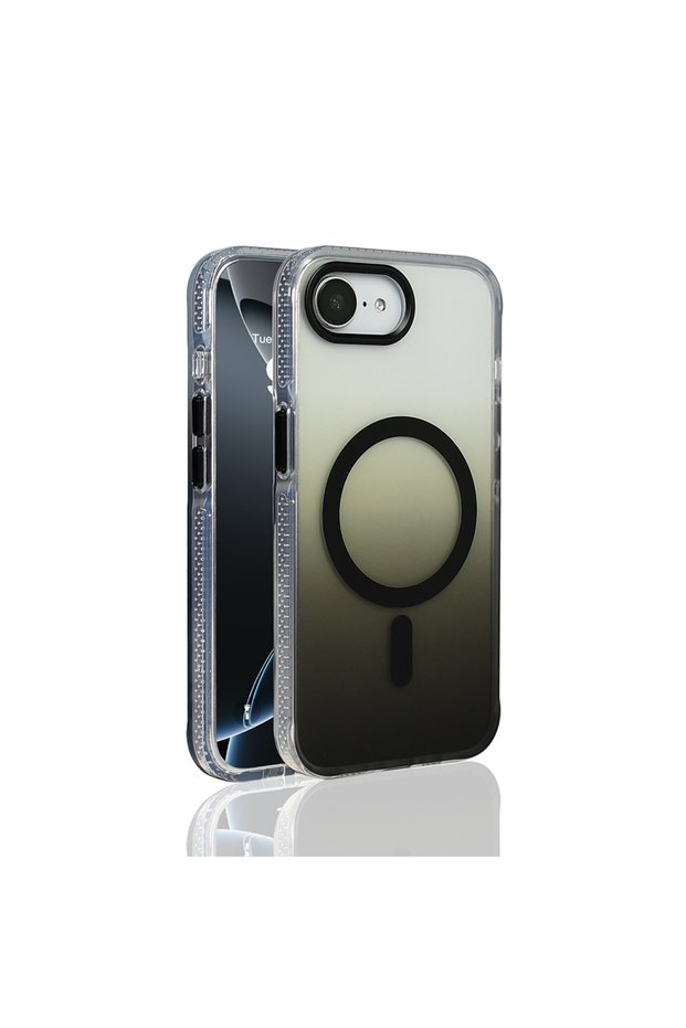 iPhone 16E Case Color Gradient Magsafe Camera Raised Silicone Cover