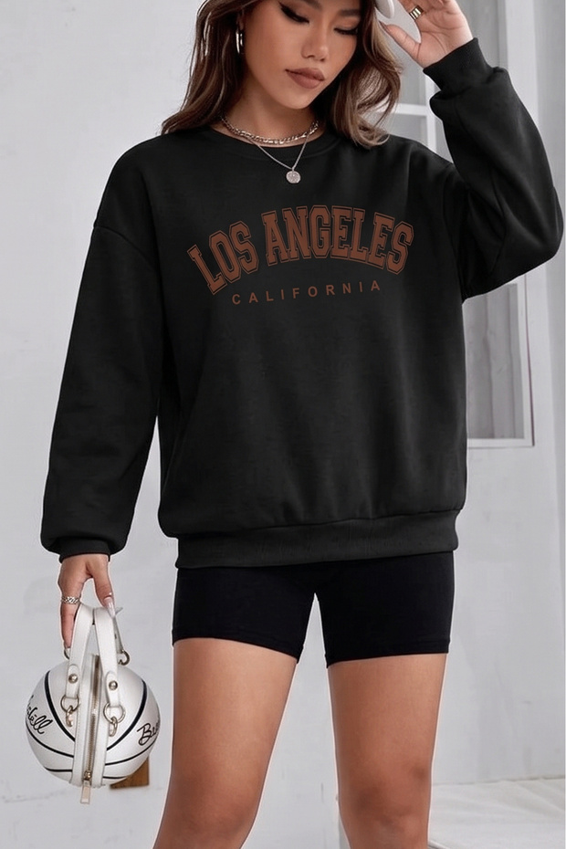 Unisex Los Angeles Printed Crew Neck Sweatshirt