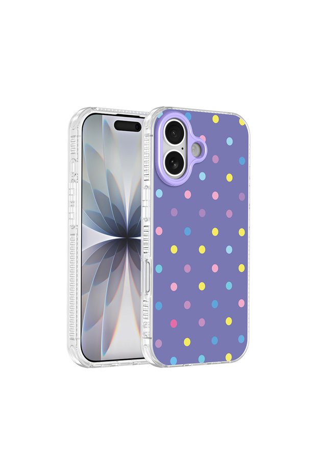 iPhone 16 Case Colorful Patterned Side Airbag Protection Camera Raised Silicone Case