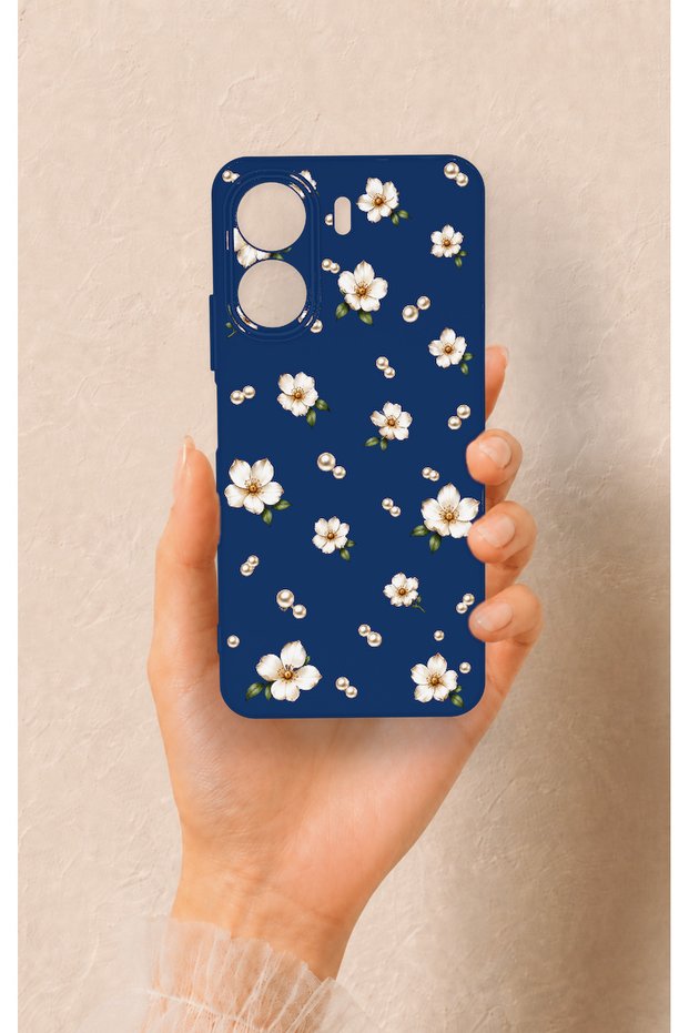 Redmi 13C Compatible Daisy Pearl Pattern Silicone Case