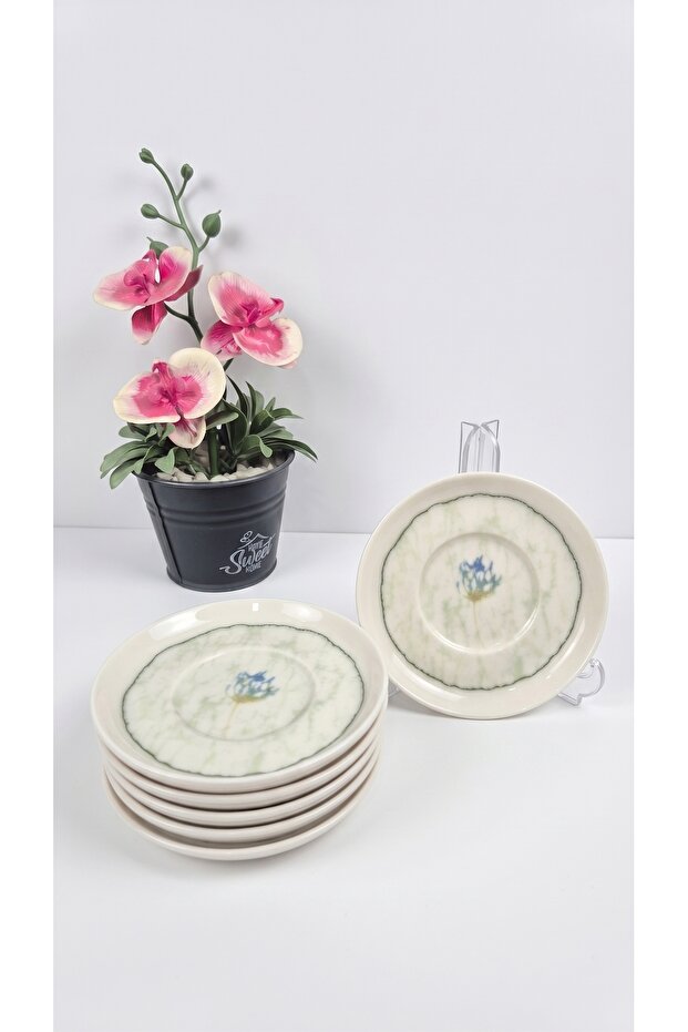 Mira Porcelain 6-Piece Tea Plate Set