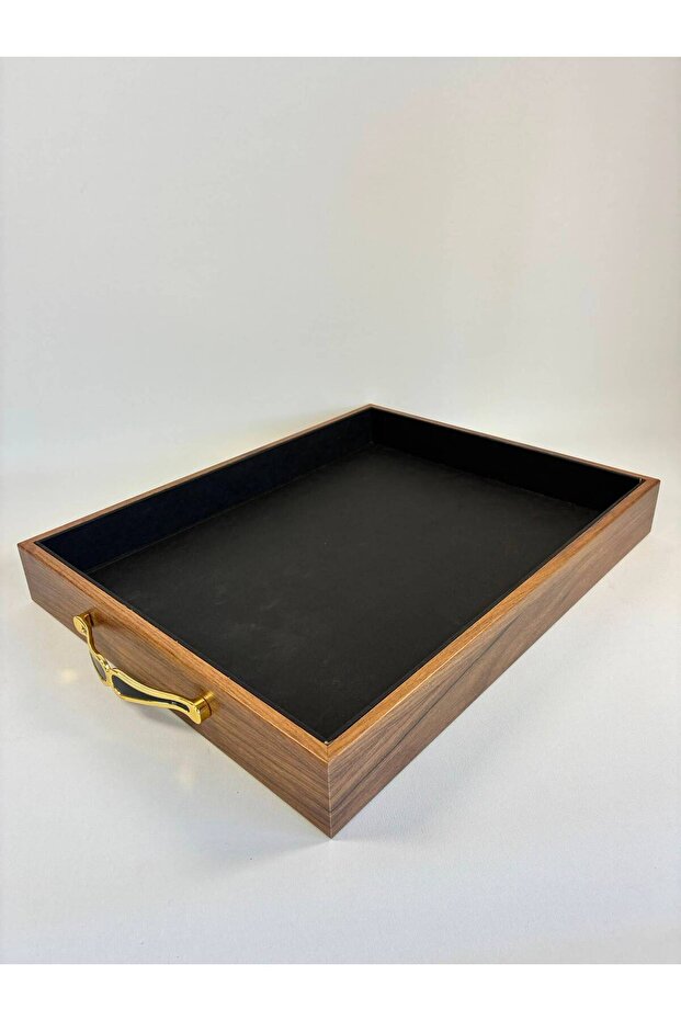 Premium Wooden Presentation Tray | Special Design | Decorative Gold Details