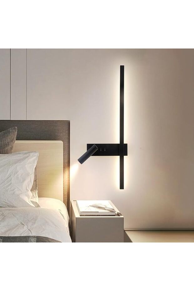 مصباح حائط داخلي بتصميم شريطي LED بسيط بطول 80 سم بإضاءة دافئة بدرجة 3000 كلفن، مصباح حائط لغرفة الن