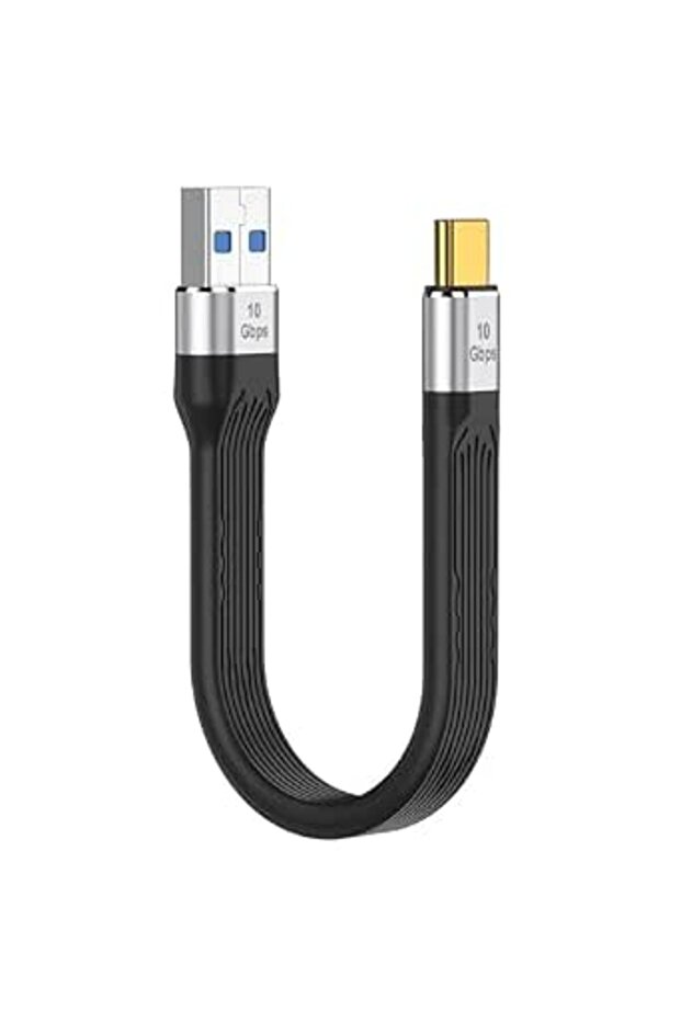 كيبل USB قصير 5.3 انش، محول USB C انثى الى USB A ذكر، يدعم مزامنة البيانات بسرعة 10 جيجابت في الثاني