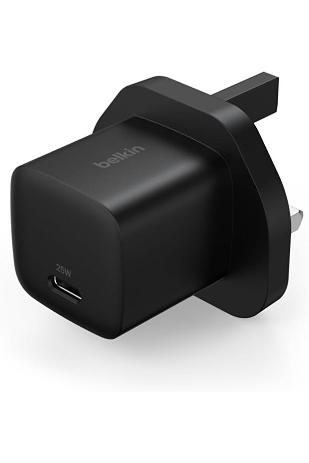 شاحن بيلكن بمنفذ USB-C بقوة 25 واط - شاحن USB-C بتقنية الشحن السريع PD 3.0 وPPS، متوافق مع ابل ايفون