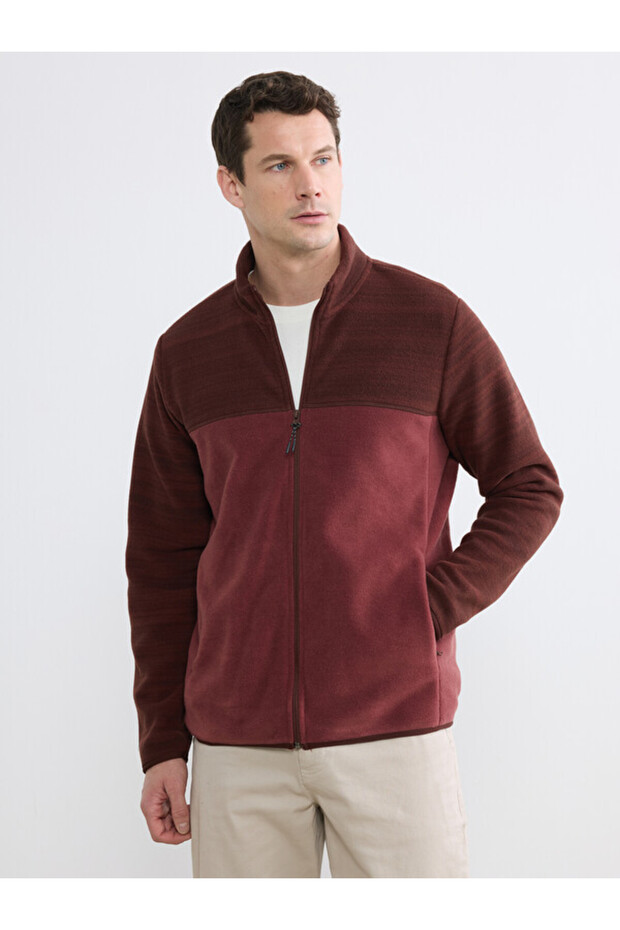 Esvab • Modern & Distinctive Stand Collar Fleece Men's Zip-Up Sweatshirt