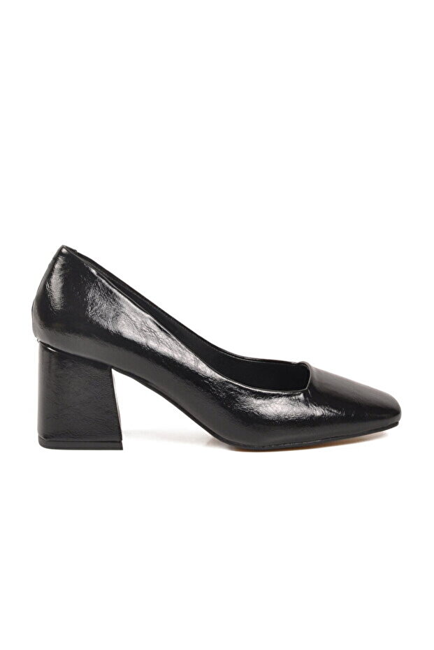 593055 Black Thick Heeled Women's Shoes