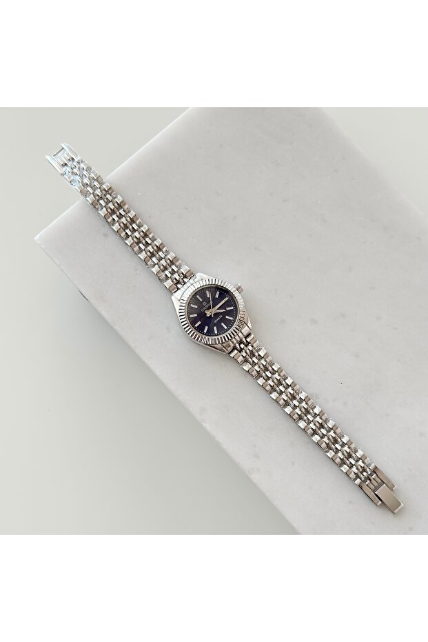 Segeta Silver Watch Navy Blue