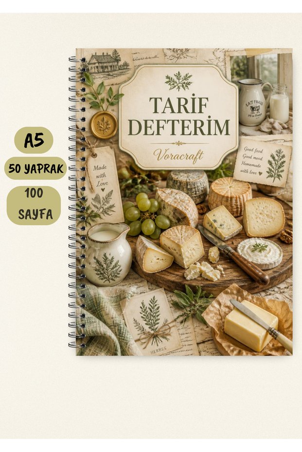 Cooking Recipe Book, 50 Sheets / 100 Pages, A5 / Wire Spiral Trf0069