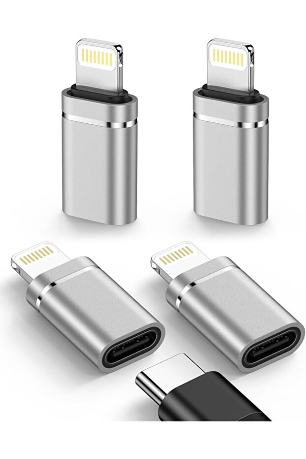 عبوة من قطعتين من محول USB C الى لايتنينج من النوع C الى شاحن سريع