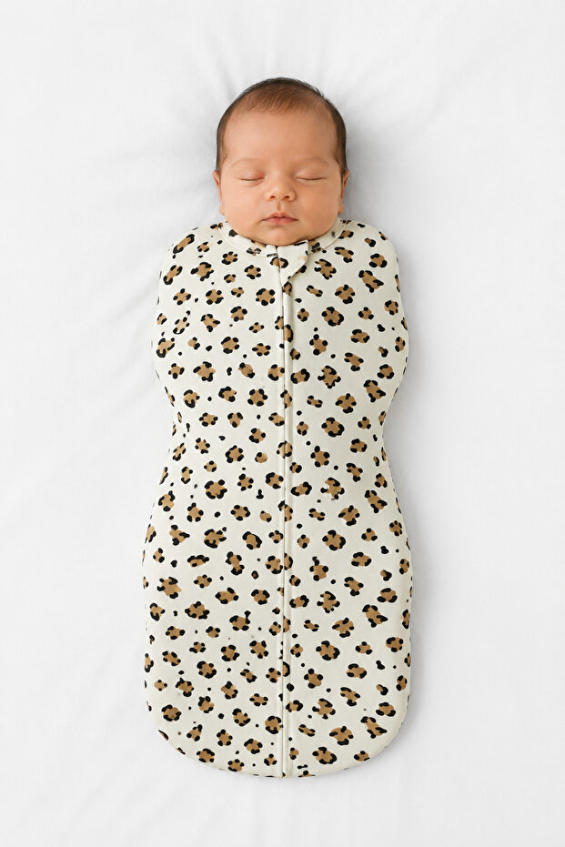 Newborn baby swaddle, baby sleeping bag, 100% cotton jersey fabric, 0-3 months zippered swaddle