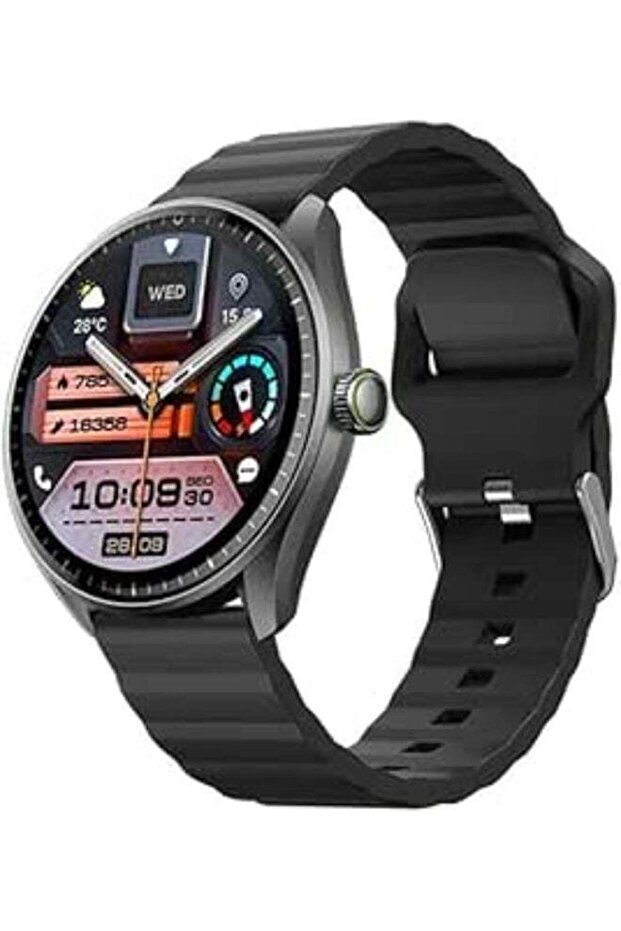 300 mAh Watch Nova 2R Lite Smart Watch (OSW-824) - 1.43" AMOLED Display, Bluetooth Calling, 100+ Sports Modes, IP68 Waterproof, Heart Rate & SpO2 Tracker - Black Graphite Black