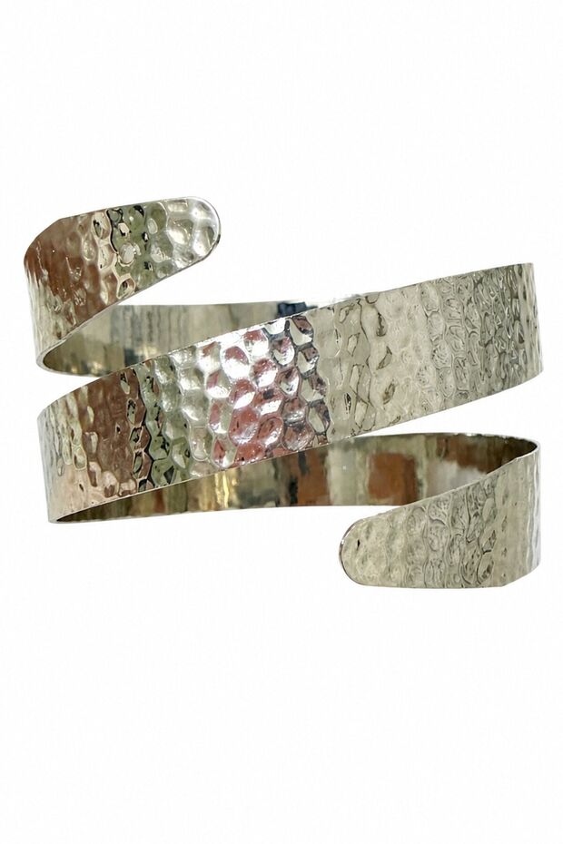 Silver Color Forged Pazu Bracelet