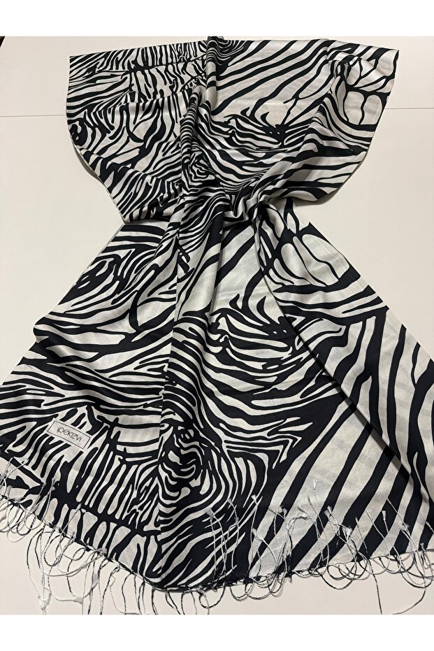 Zebra Patterned Silk Shawl