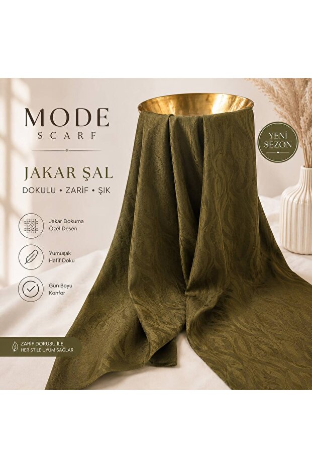 Jacquard Wave Pattern Cotton Hijab Shawl