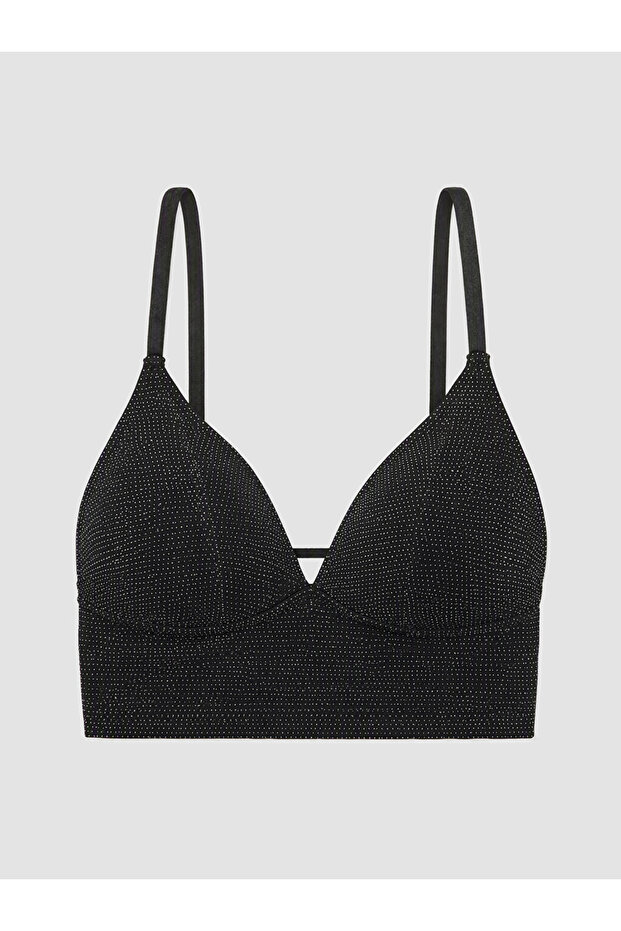 Wireless Unpadded Glitter Bustier