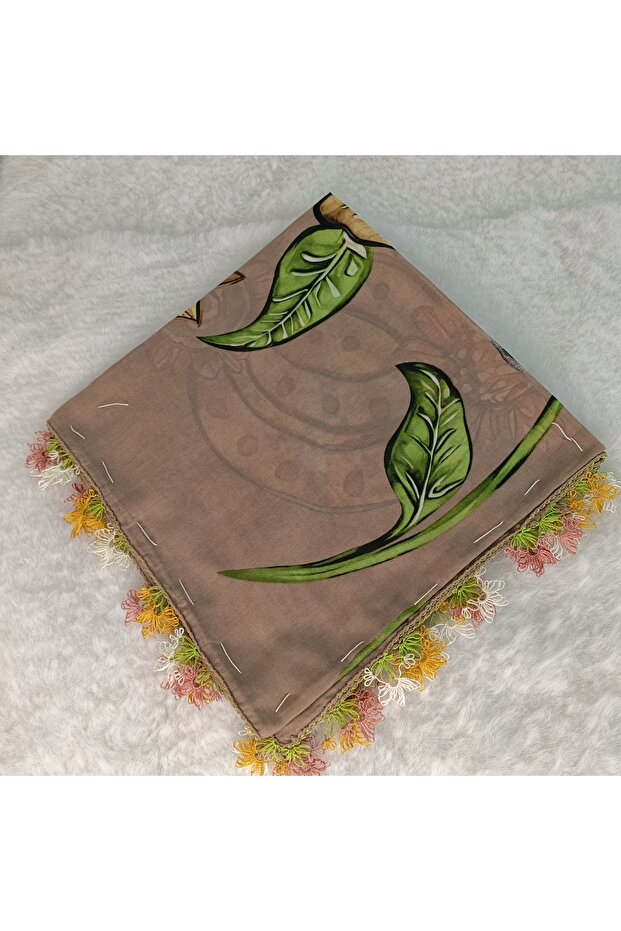Handmade Needlework Writing, Scarf, Yemeni, Mevlit Cover, Head Cover, 4 Sides Embroidered, 100% Cotton, 100*100cm