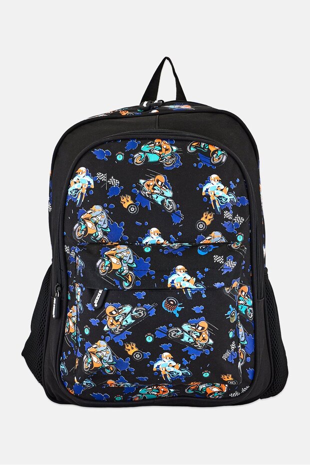 Kids Boy Graphic Print Backpack, Multicolor