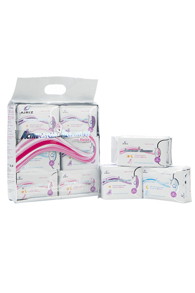 Airiz Hygienic Women's Pad 6 Pack 98 Pieces (60 Days + 30 Days + 8 Nights)
