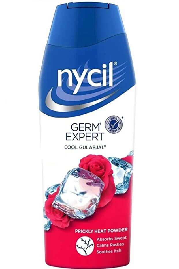 NYCIL GERM EXPERT PRICKLY HEAT COOLING POWDER- COOL GULABJAL 187.5G